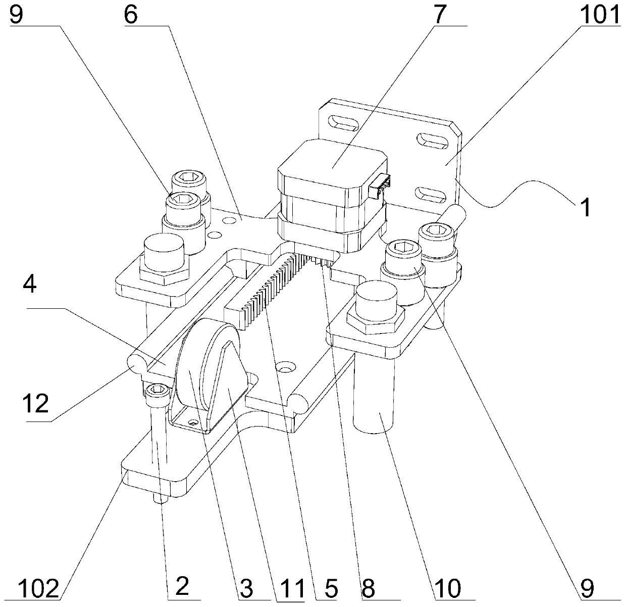 Positioning mechanism of glass disk