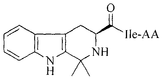 Dimethyl tetrahydrocarboline-3-formyl-Ile-AA, and synthesis, activity and application thereof