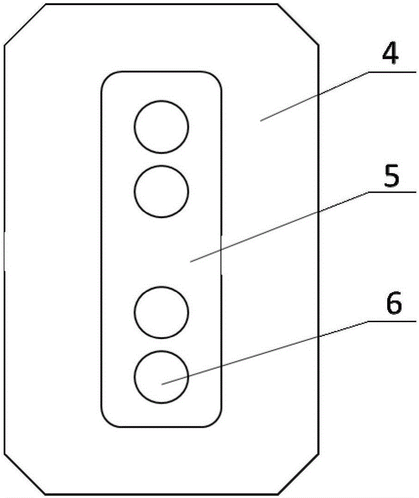 High power density substrate inlaid with diamond copper and preparation method thereof