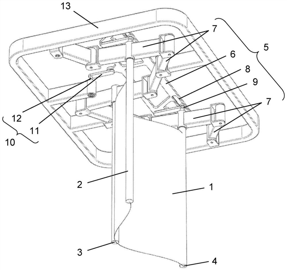 Energy generating device utilizing the energy of a flowing medium