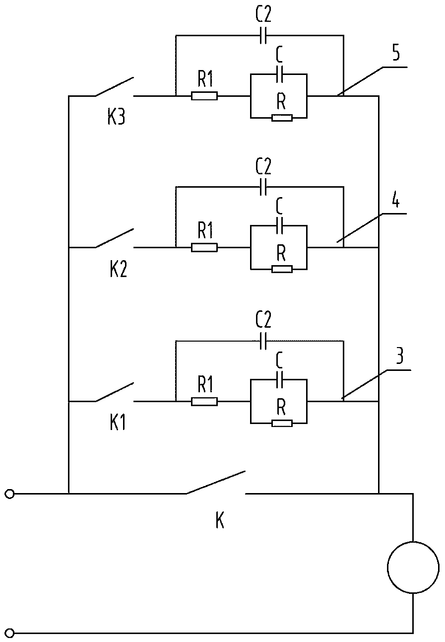 A stepped wave clipping and arc extinguishing method and an arc extinguisher