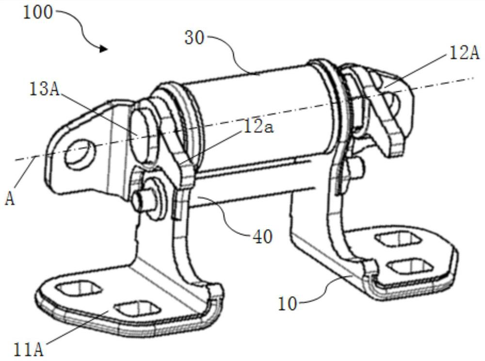 Integrated door hinge of single-spring double-cam structure