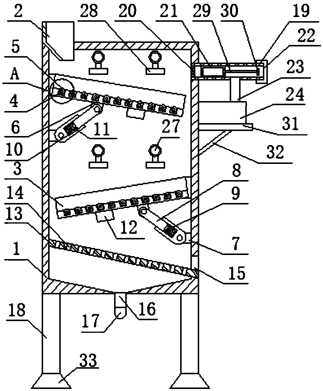 Automobile gear assembly uniform quenching device