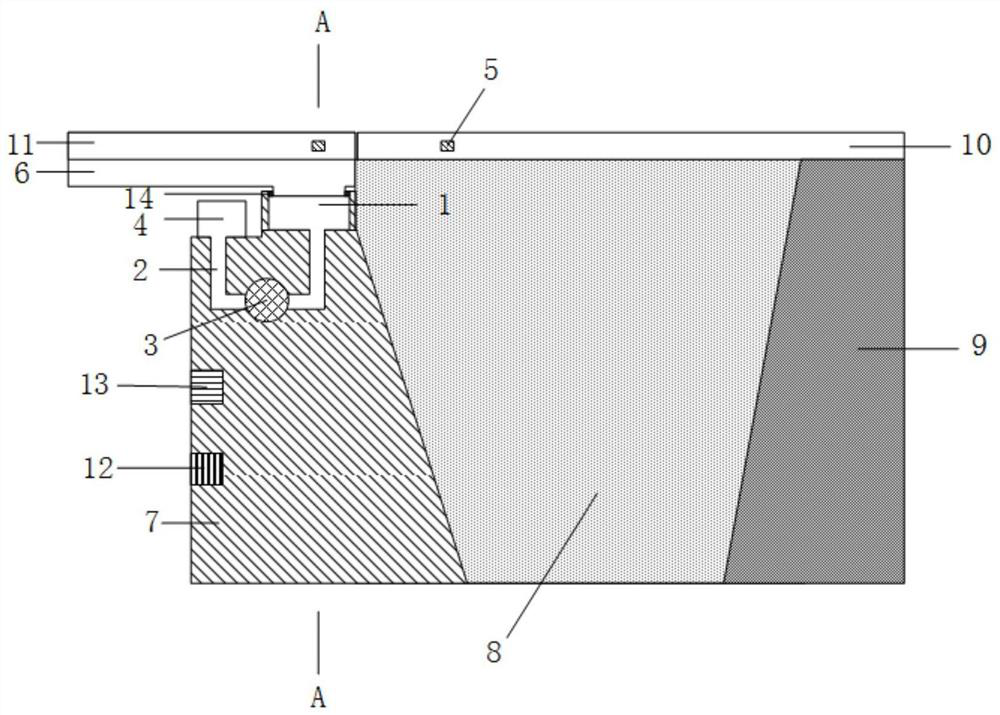 A device and construction method suitable for eliminating bridge head jumping