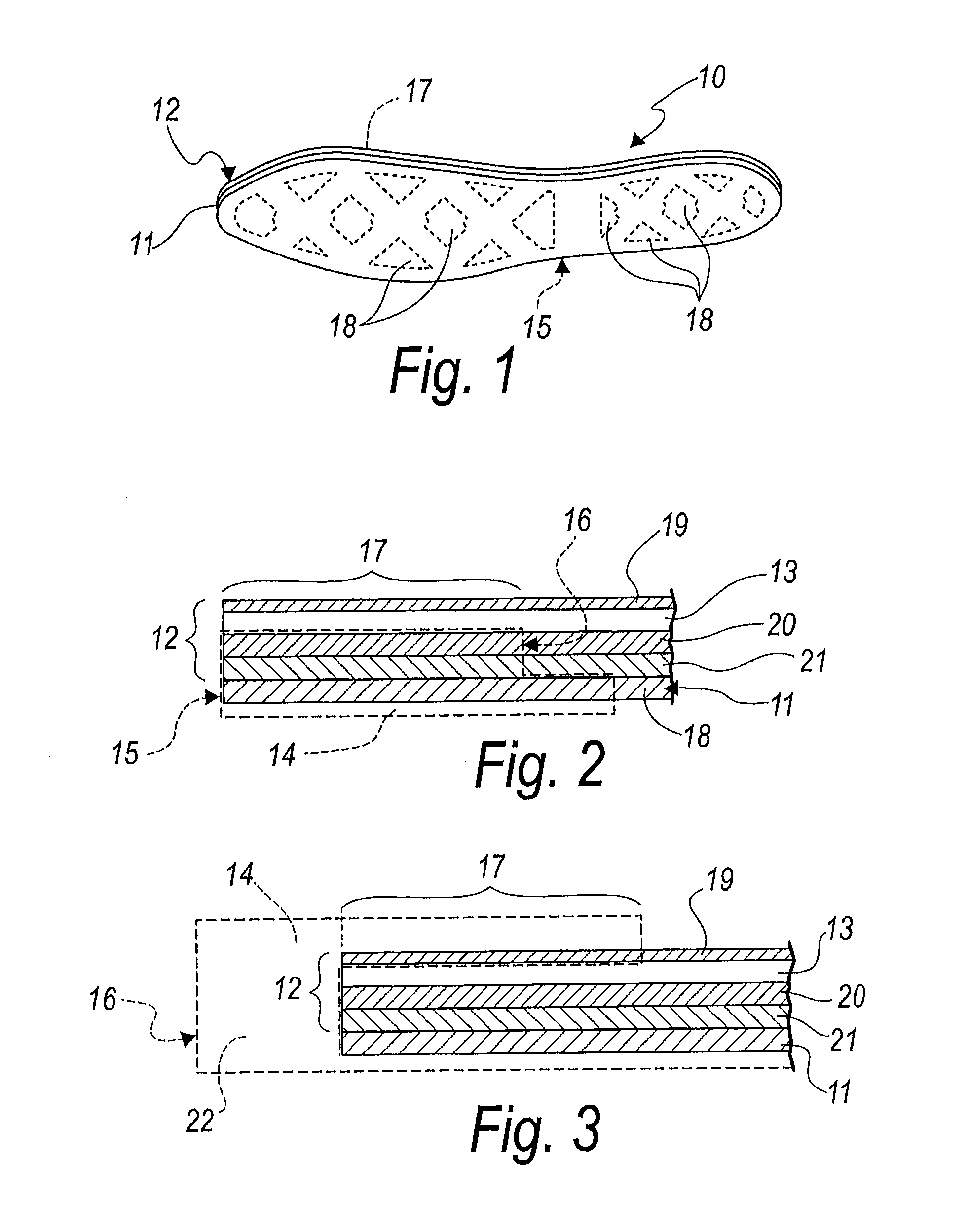 Insert for soles, particularly for perforated soles made of polymeric material comprising a membrane that is impermeable to water and permeable to water vapor, and sole comprising said insert