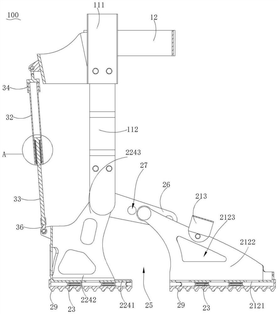 Ankle joint power-assisted exoskeleton for emergency rescue and power-assisted exoskeleton equipment