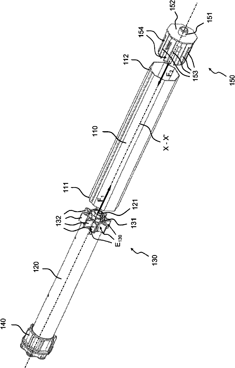 Device for rotating and holding a winding tube and home automation equipment including such device