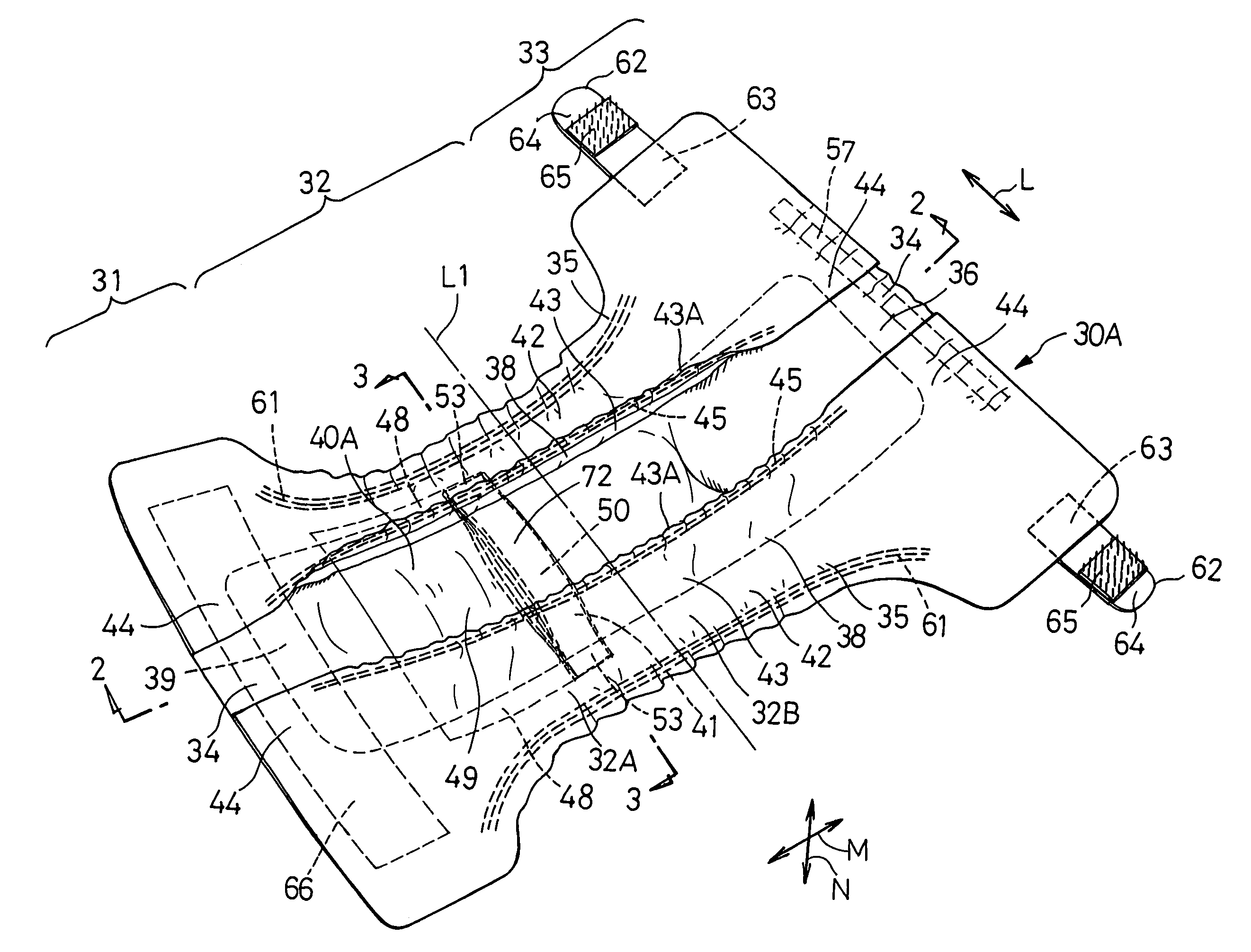 Disposable wearing article