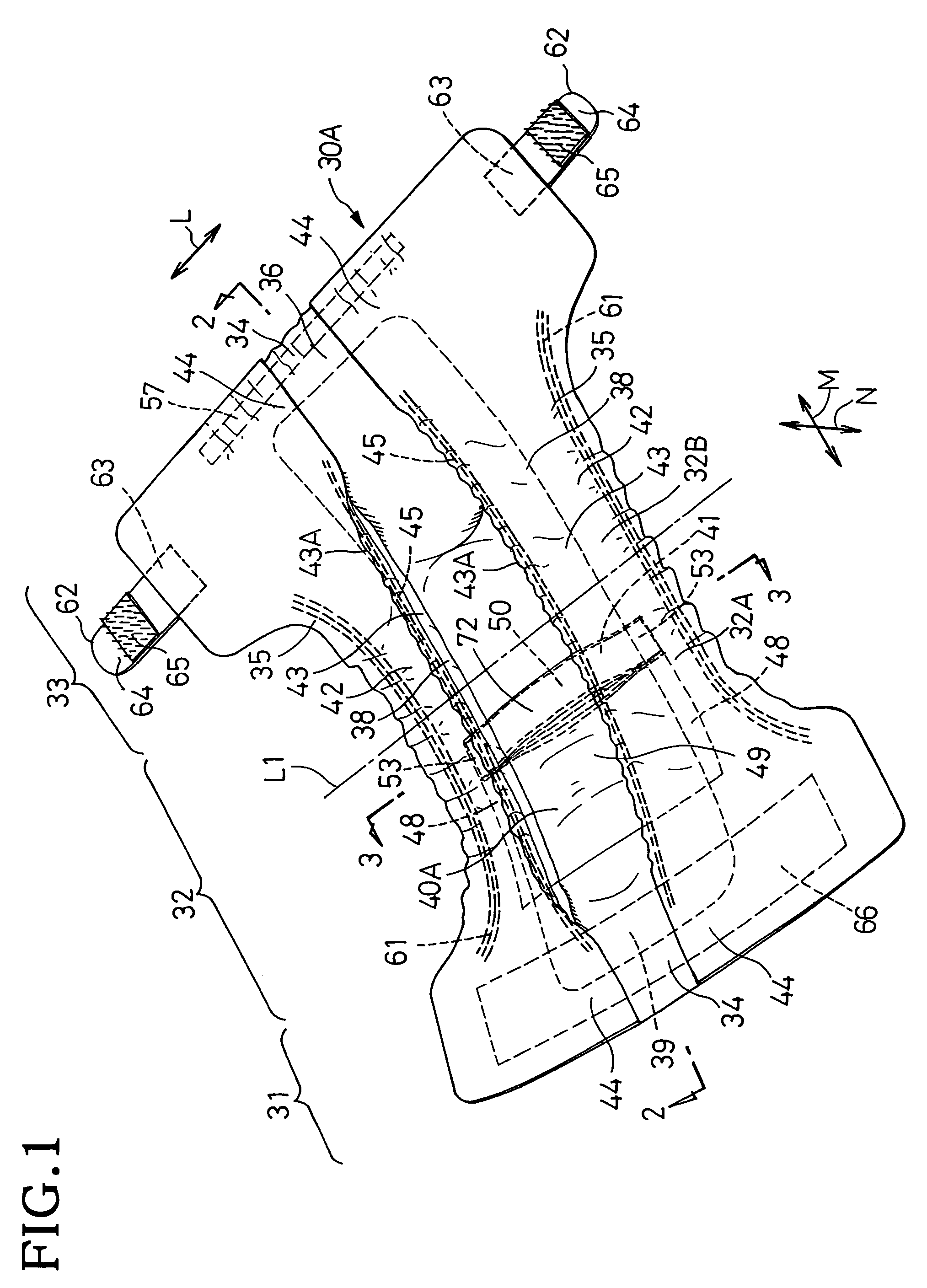 Disposable wearing article