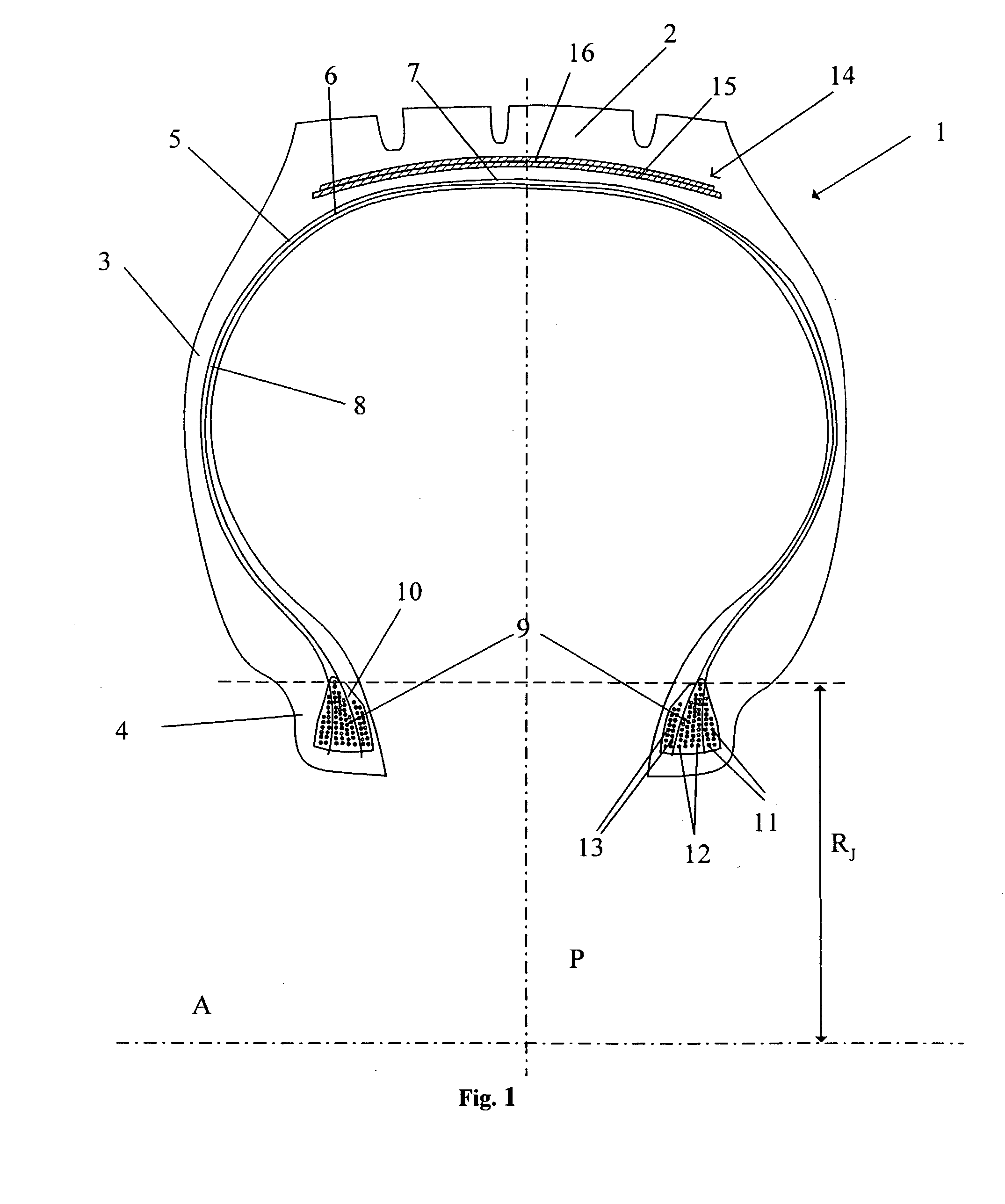 Aircraft tire having an improved bead