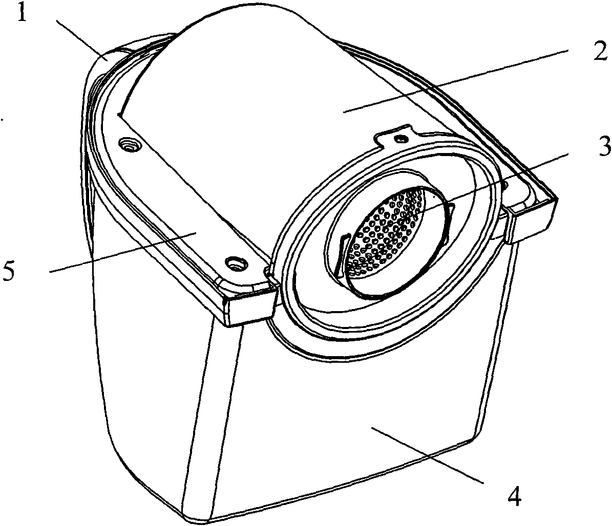 Built-in spiral cyclone separator