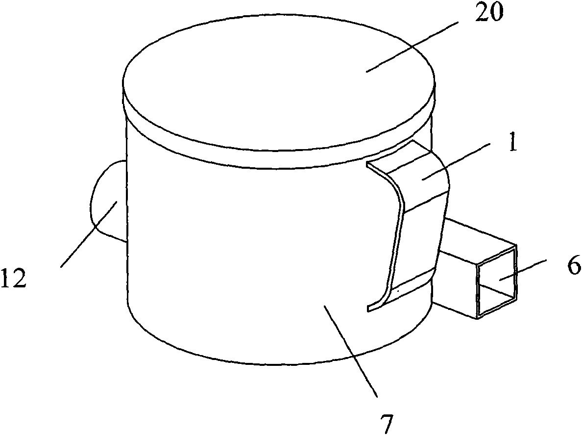 Built-in spiral cyclone separator