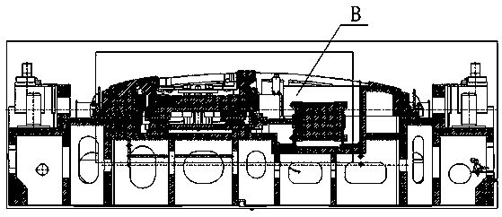 Flanging collapse compensation device of skylight top cover flanging die