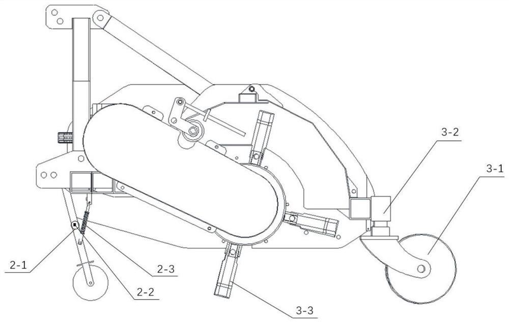 Ground clearance monitoring system for crushing blades of cassava stem crushing and field returning machine