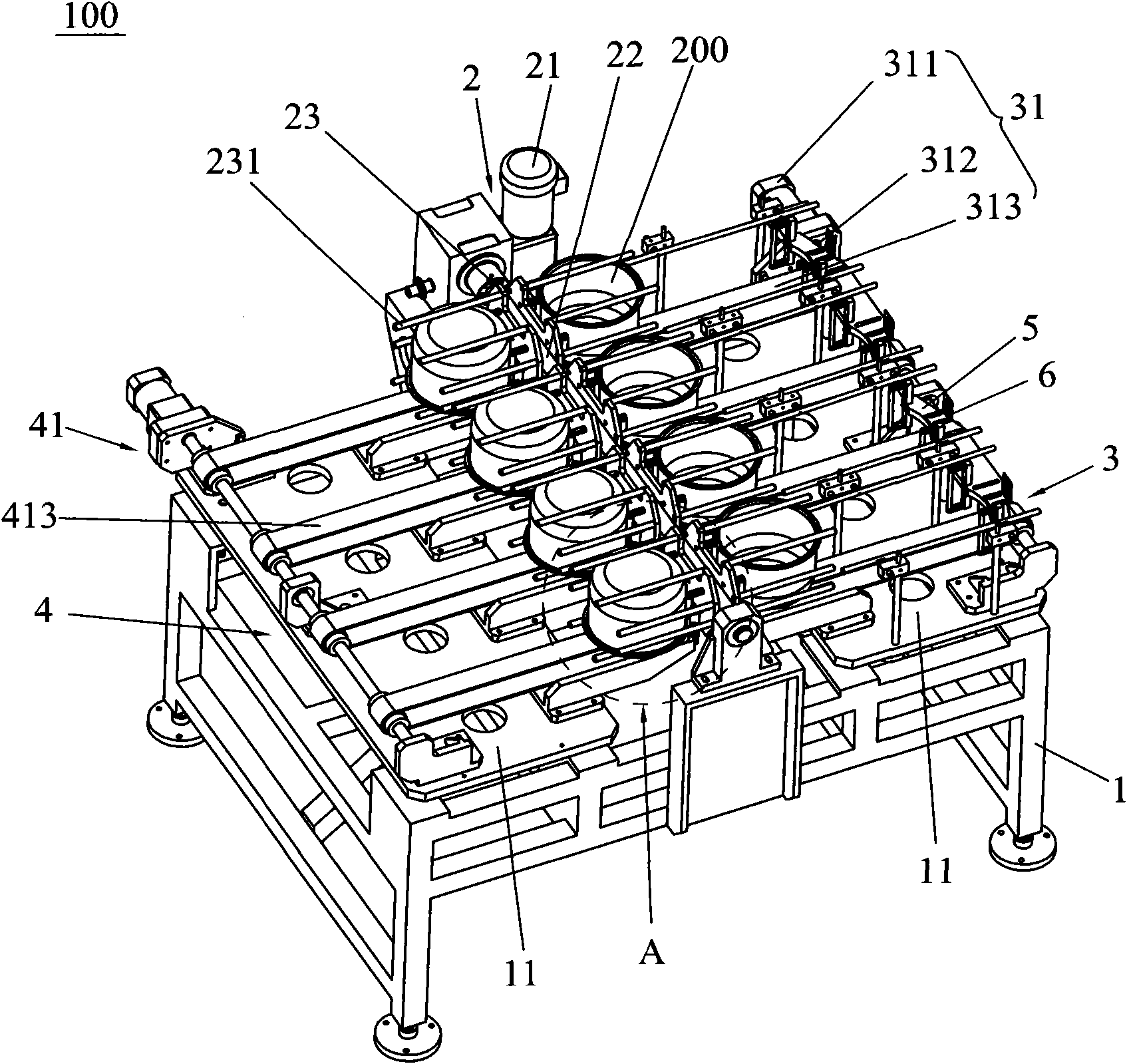 Automatic overturning machine