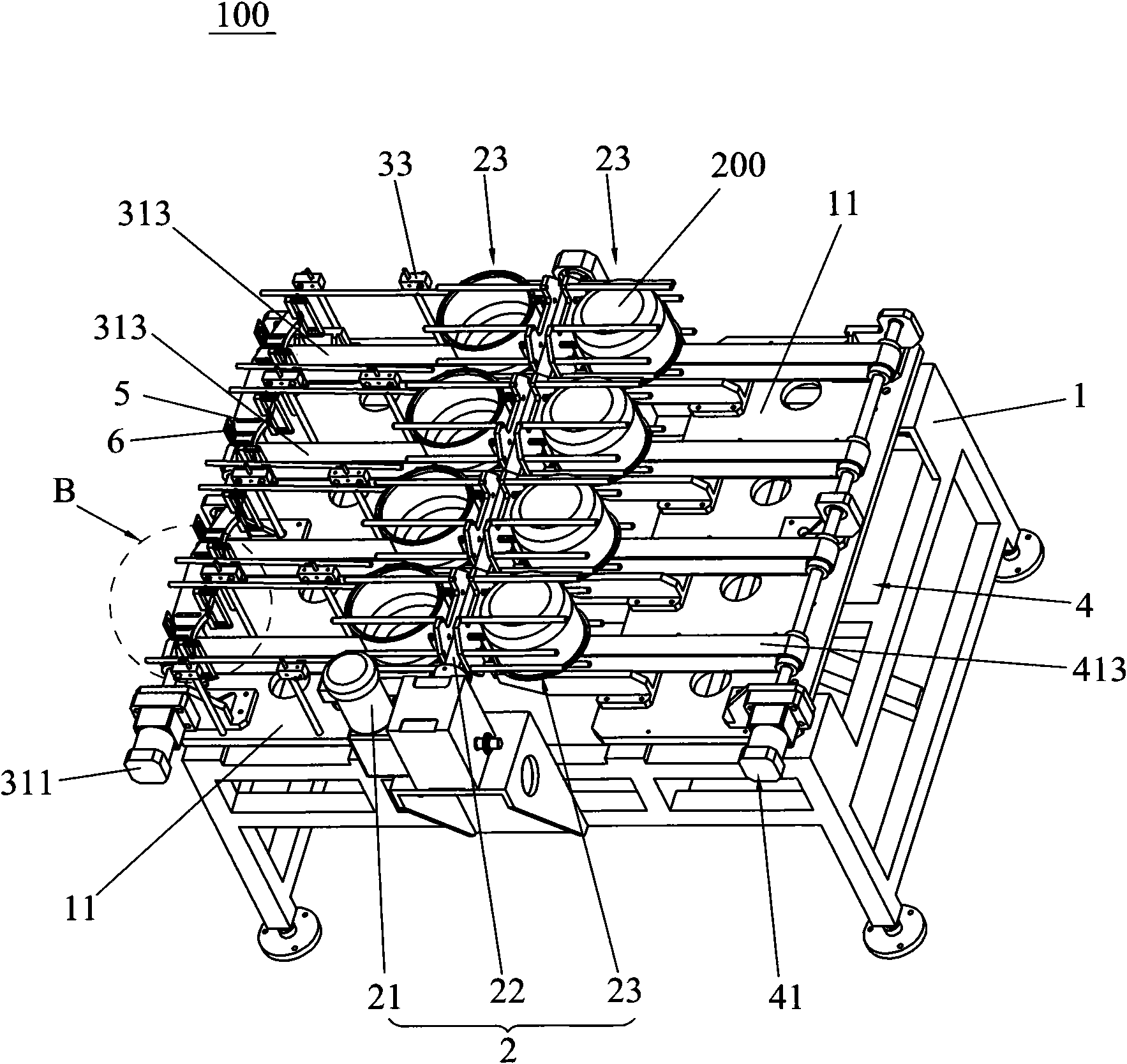 Automatic overturning machine