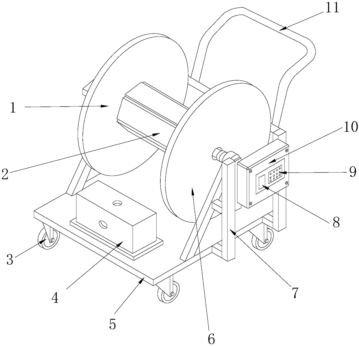 Wire coil convenient transport vehicle for power construction