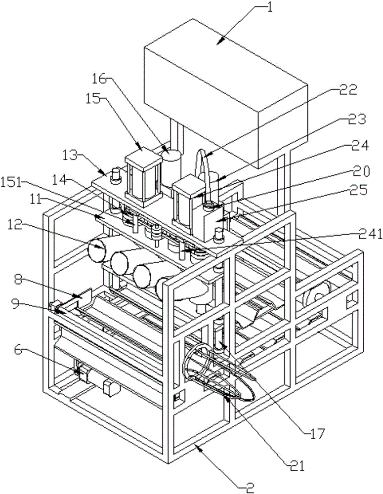 Improved edible fungus inoculating machine