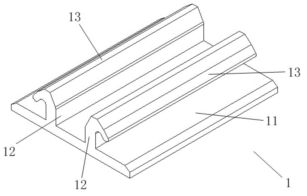 Middle insert part and glass window comprising same