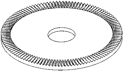 Arc tooth surface gear transmission pair and design method