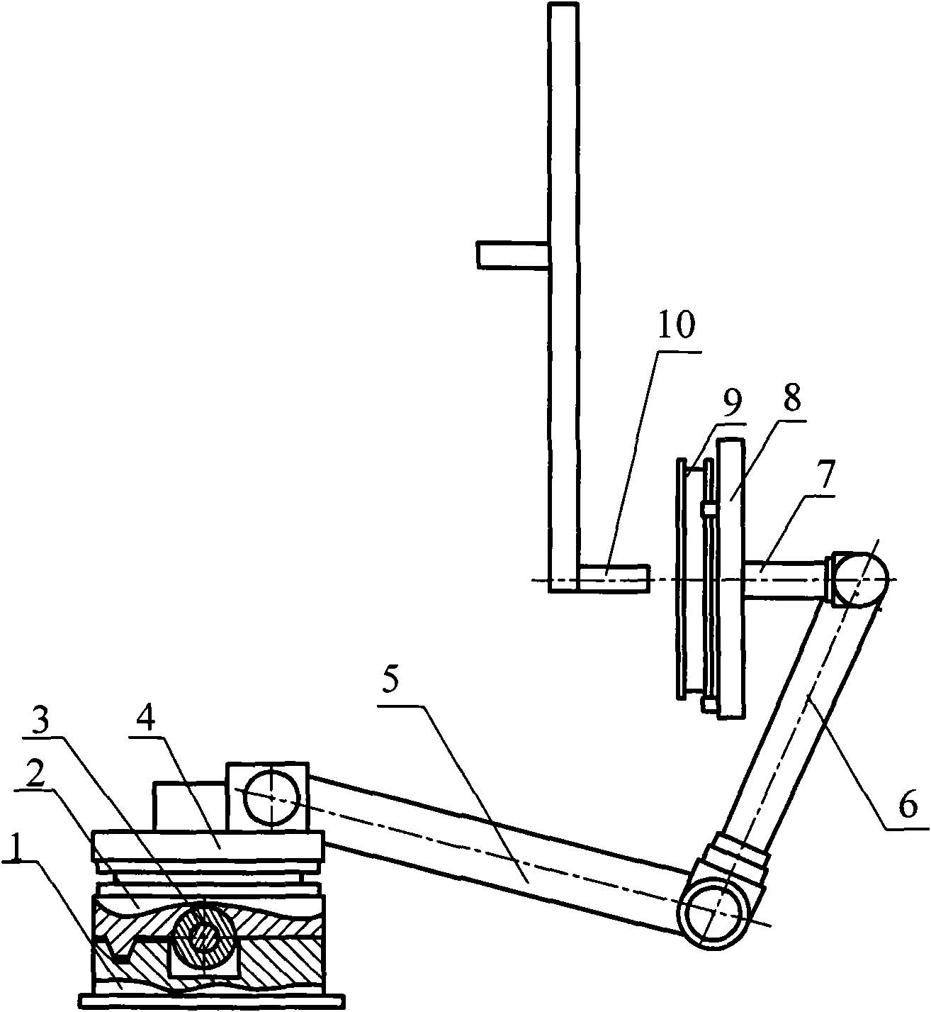 Robot for assembling and disassembling automobile wheel on braced chain coating line