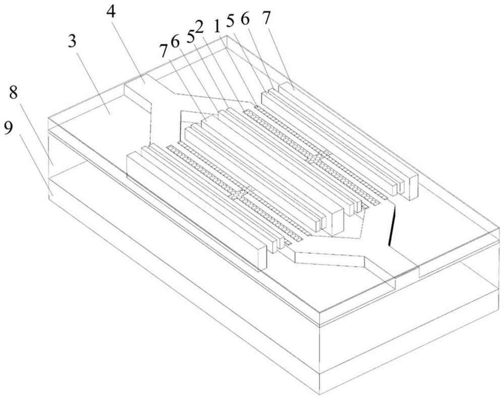 A graphene-based waveguide integrated multi-mode electro-optic modulator and manufacturing method