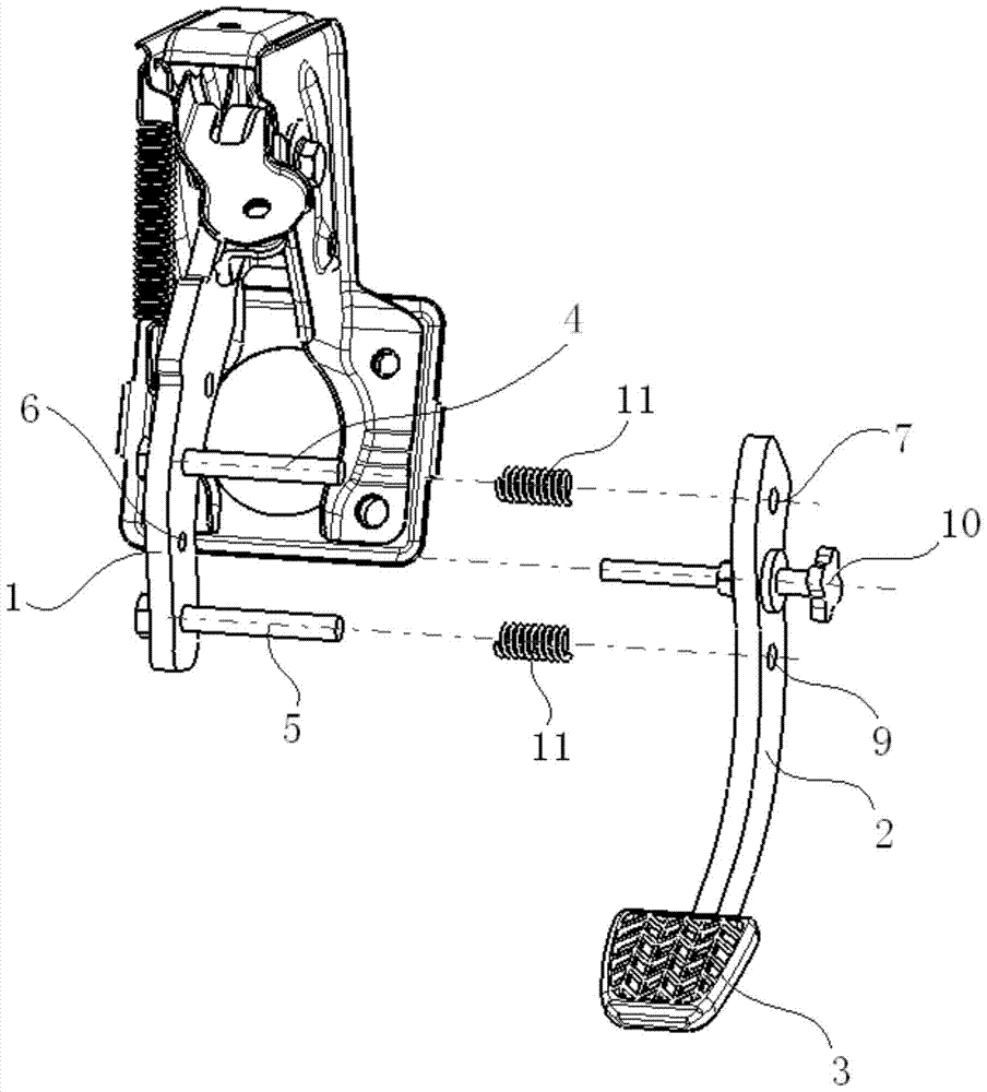 Adjustable car pedals and cars