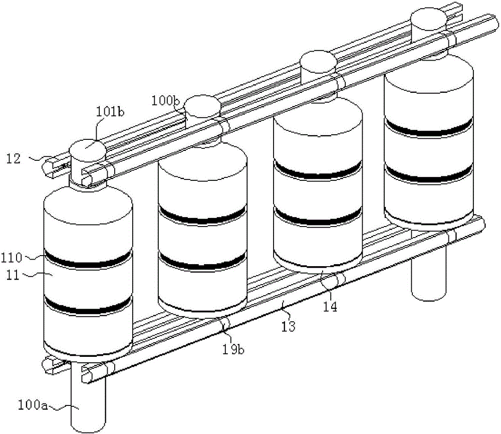 Road traffic guardrail capable of buffering and absorbing impact