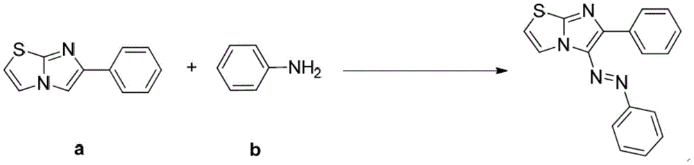 Imidazo heterocyclic azo derivative and preparation method and application thereof