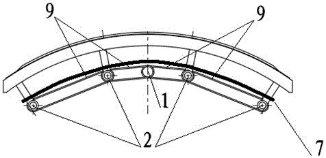 Opening and closing device for an arch hatch