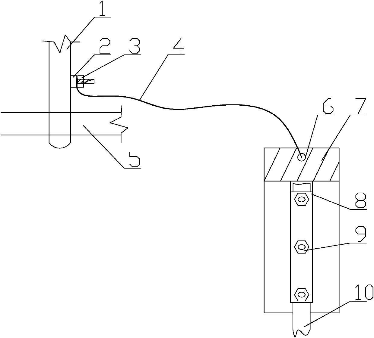 Quick dismounting grounding device