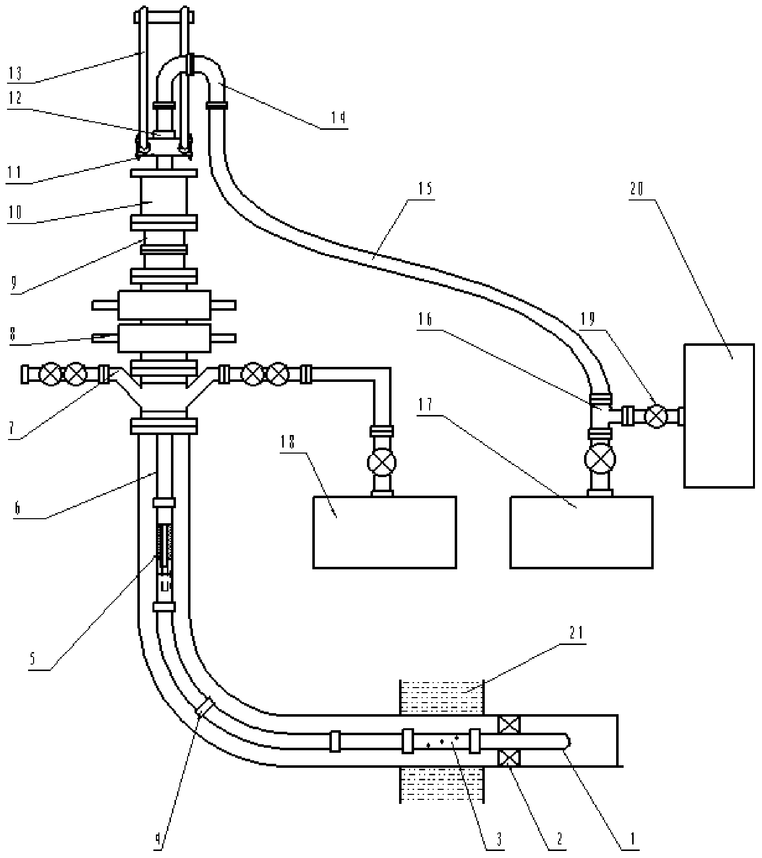 Pressure dragging layering fracturing device