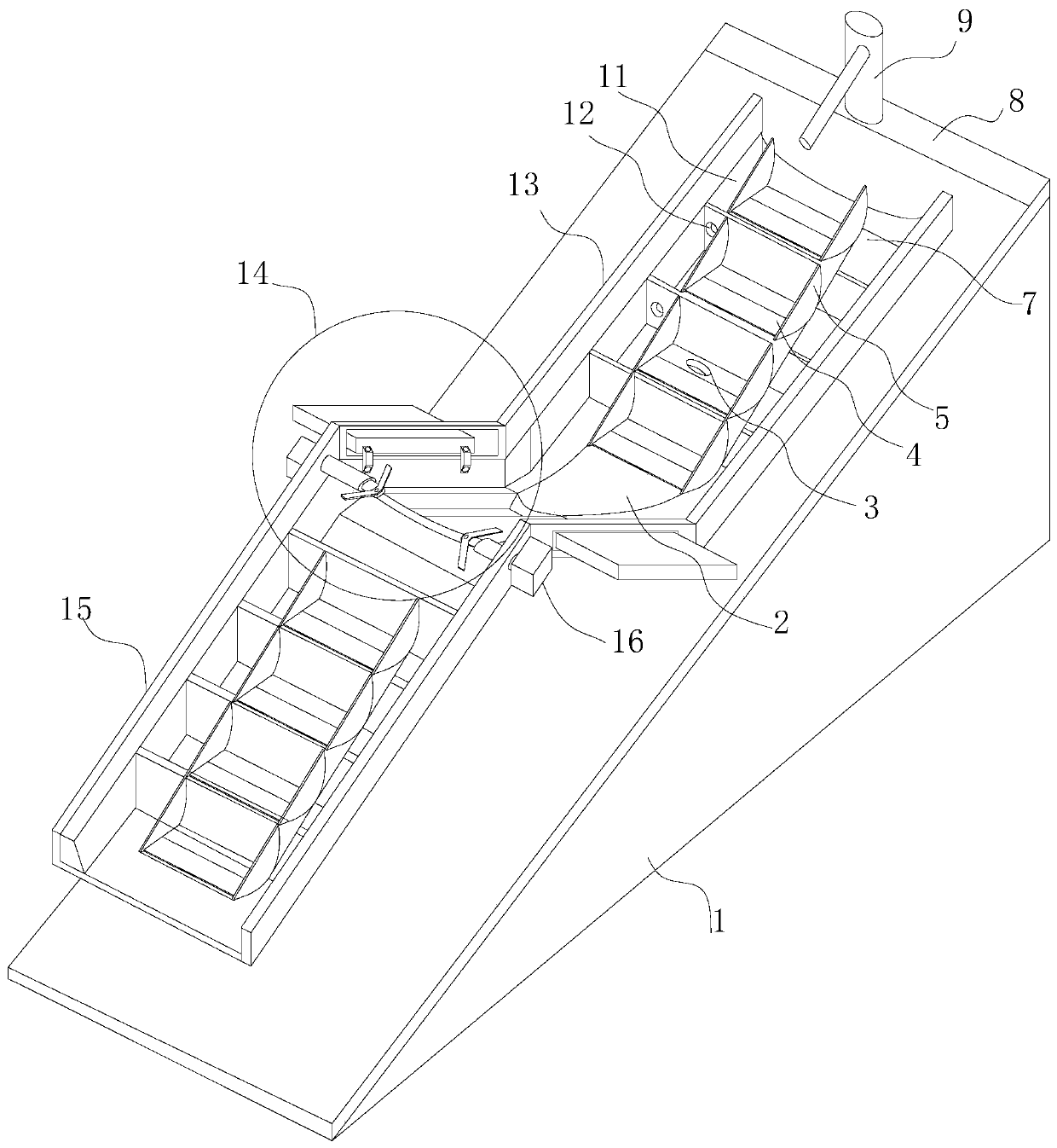 Continuous walnut shell breaking equipment