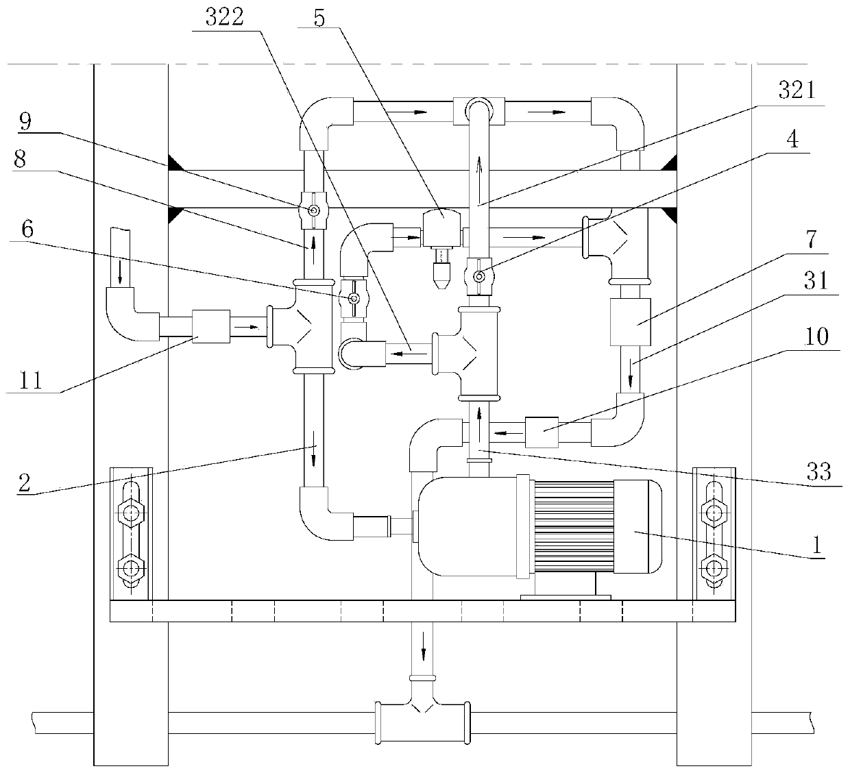 Water and chemical supply system of spray vehicle