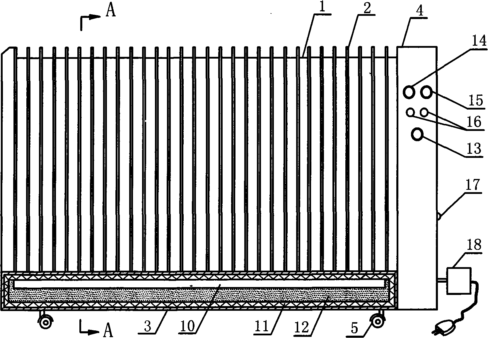 Heat- accumulation type hot case electric heater