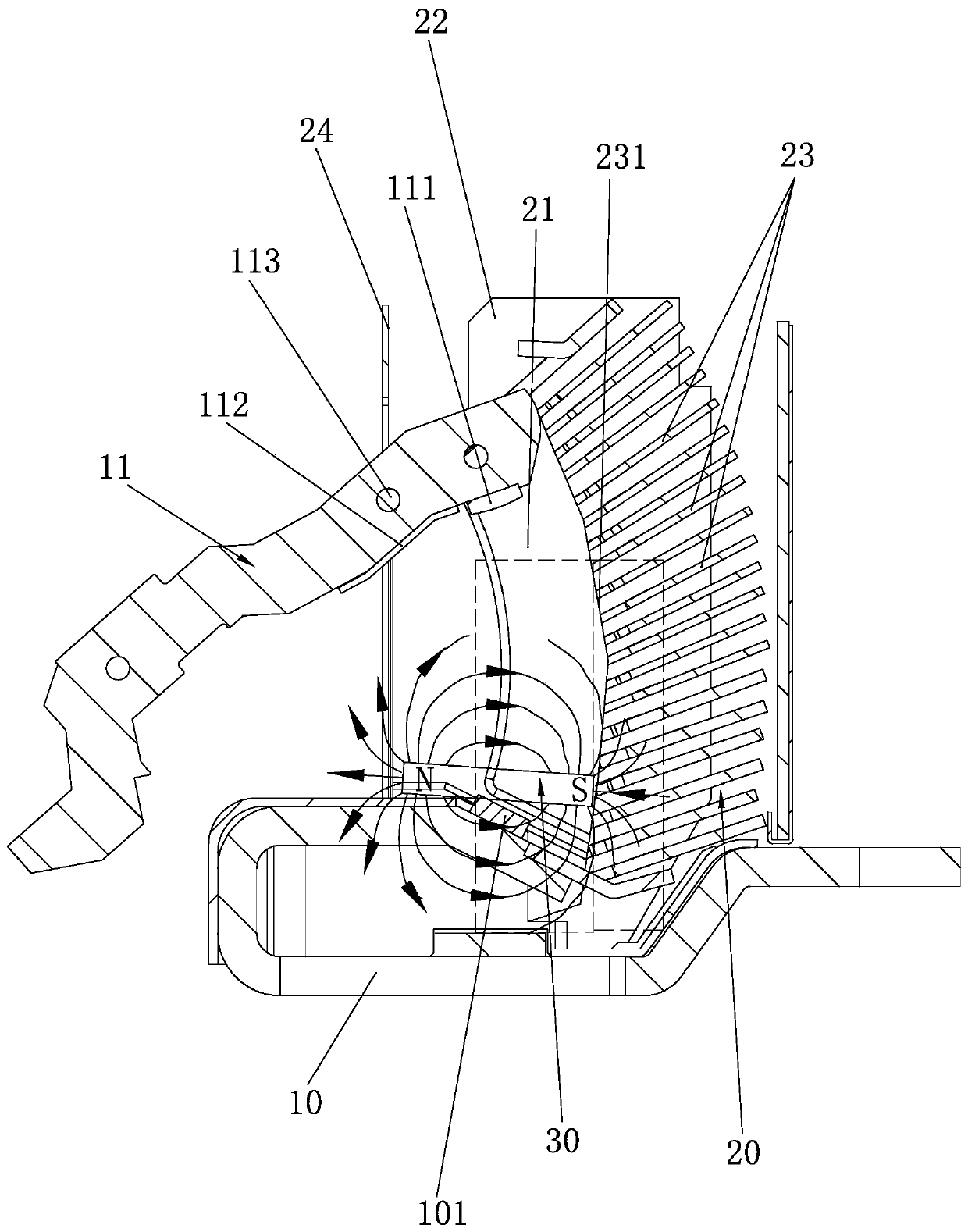 DC circuit breaker arc-extinguishing system