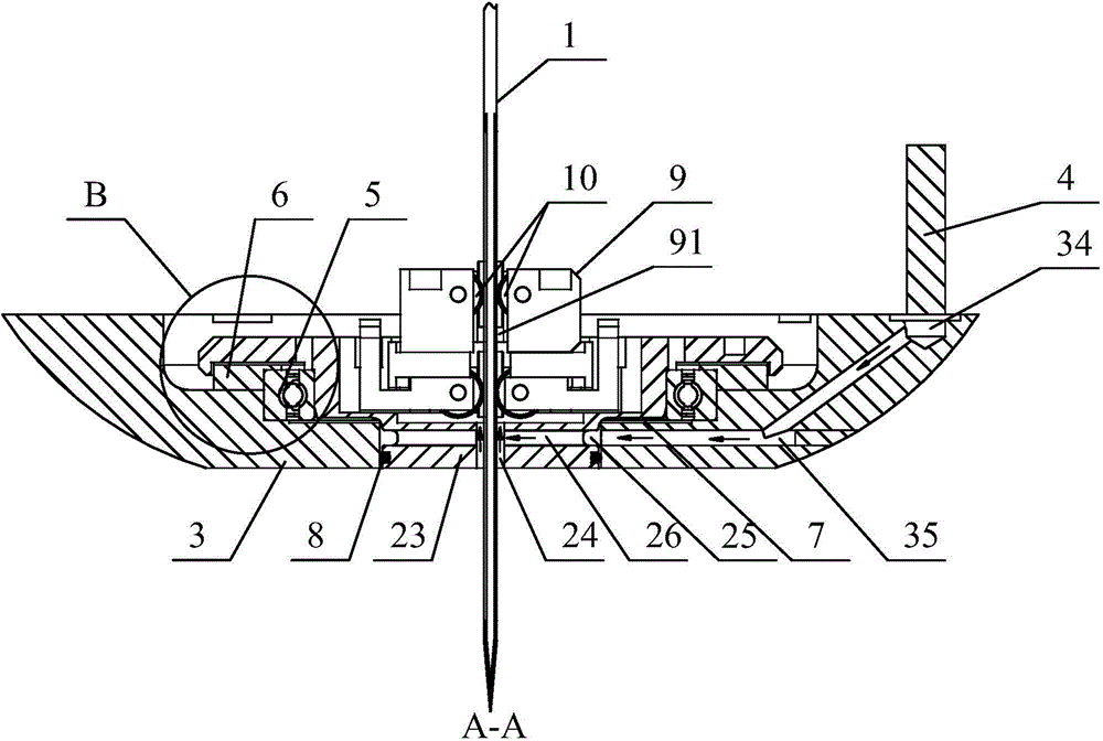 Cut-off knife cooling mechanism for cutting bed