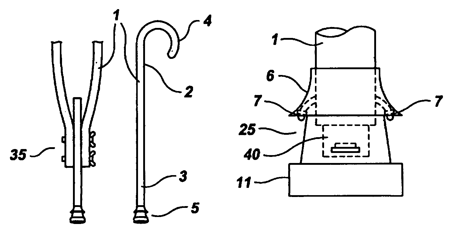 Changeable illuminated cane tip