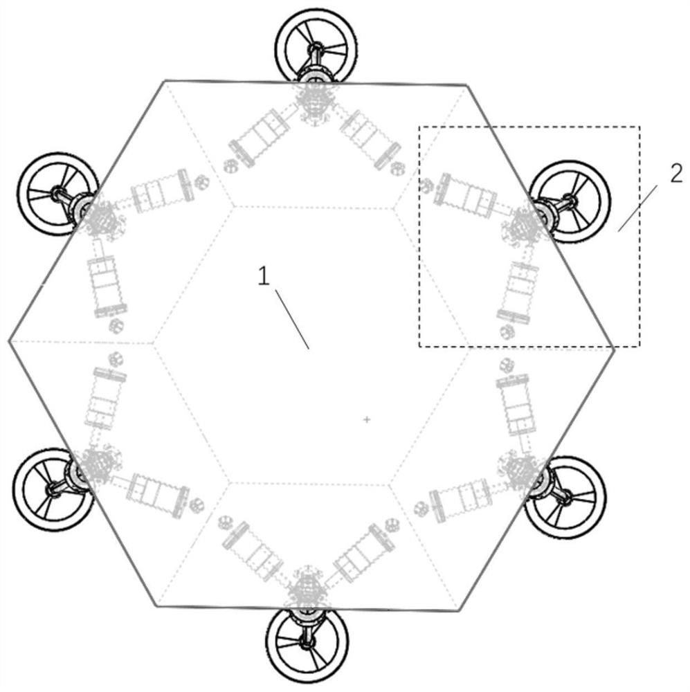 Buffering/walking integrated hexapod lander and gait control method thereof