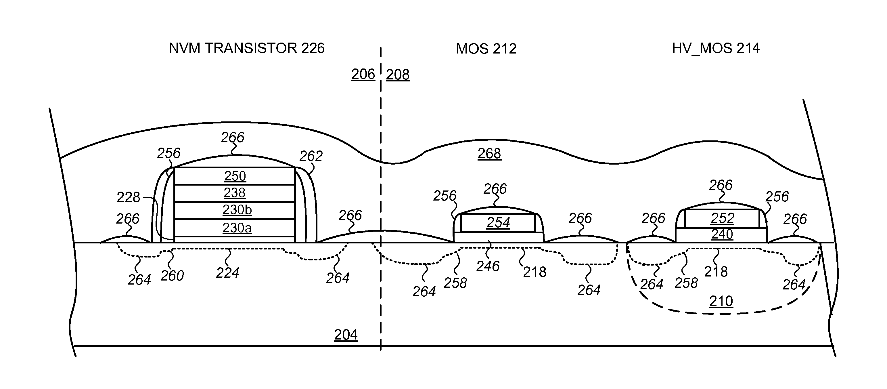 Embedded sonos based memory cells