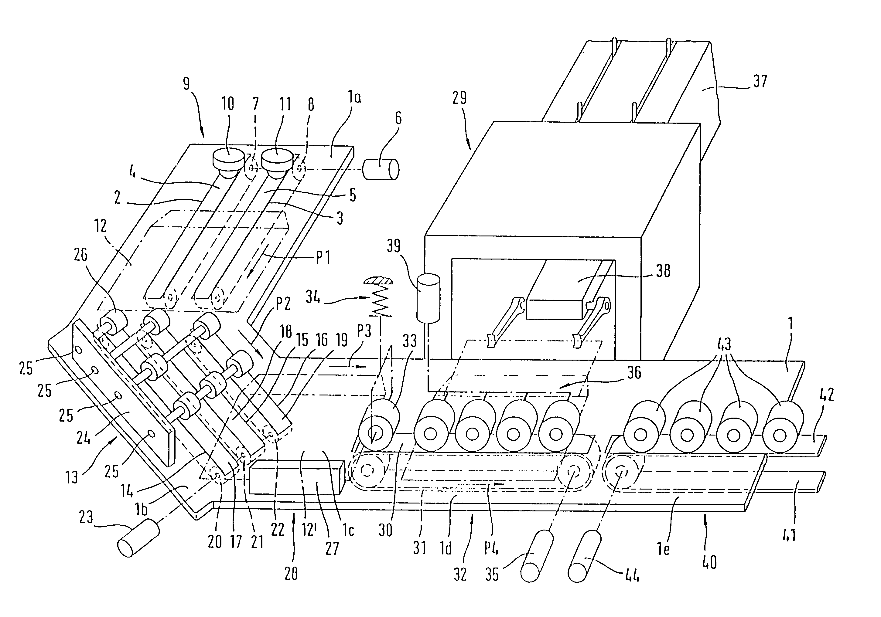 Envelope-filling station for mail processing systems