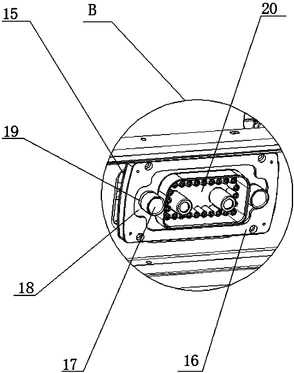 Lifting and lowering device for power battery frames of electric vehicle