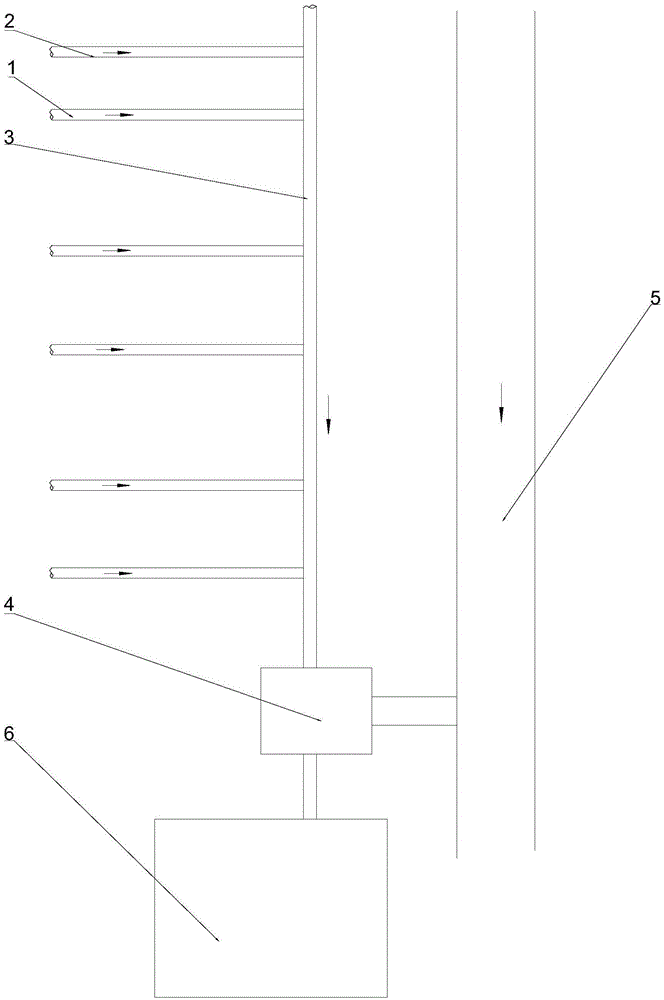 Area partitioned rainwater flow distribution, storage regulation and processing system based on combined-system pipe network