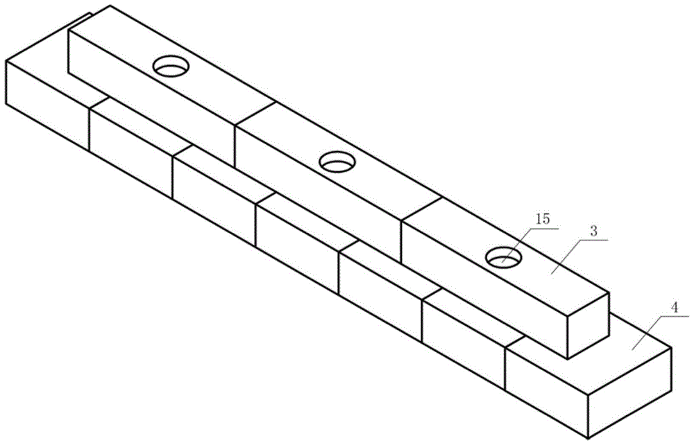 The jacking device for handling the jumping at the bridge head with the preset adjustable strapping plate