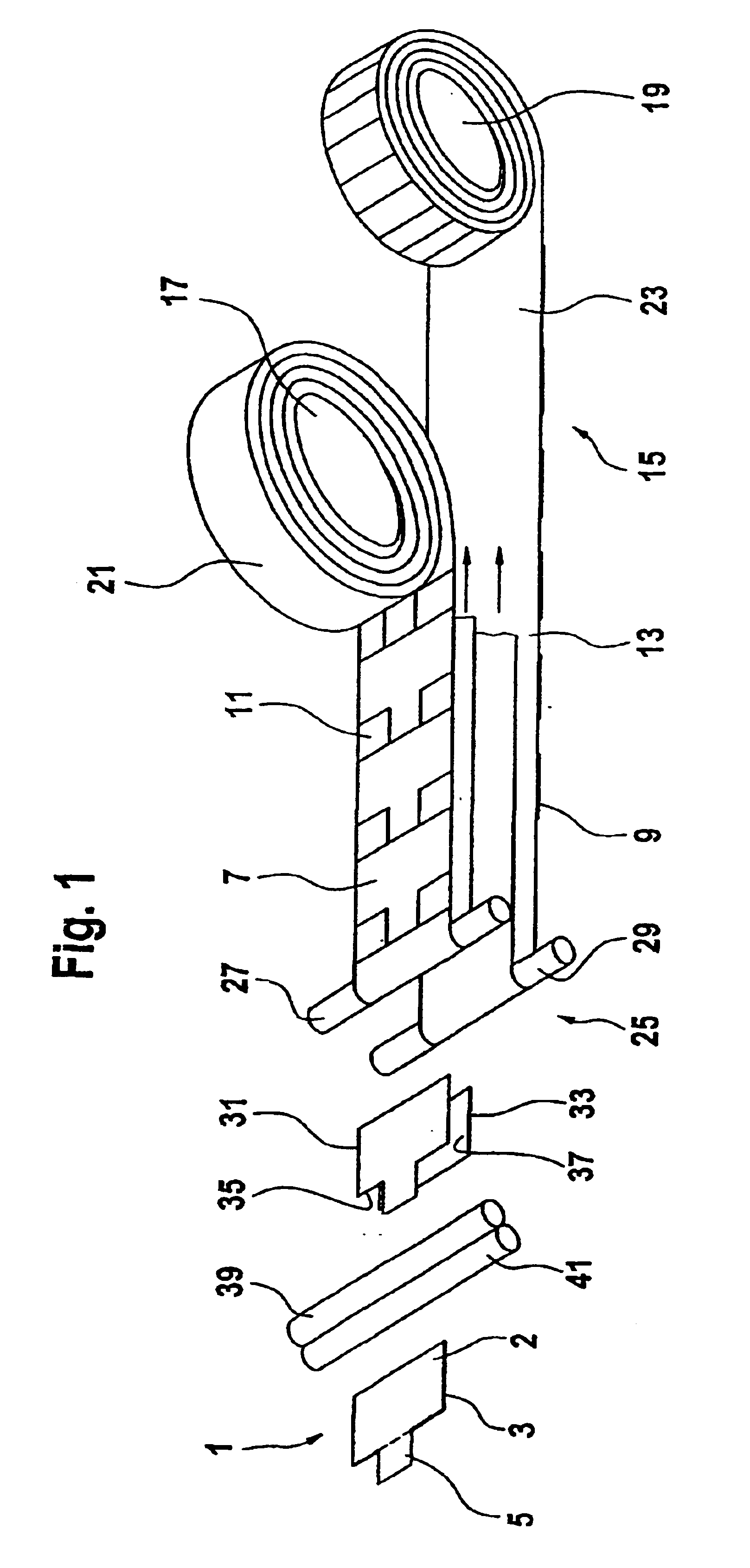 Method and device for producing double labels and corresponding double label