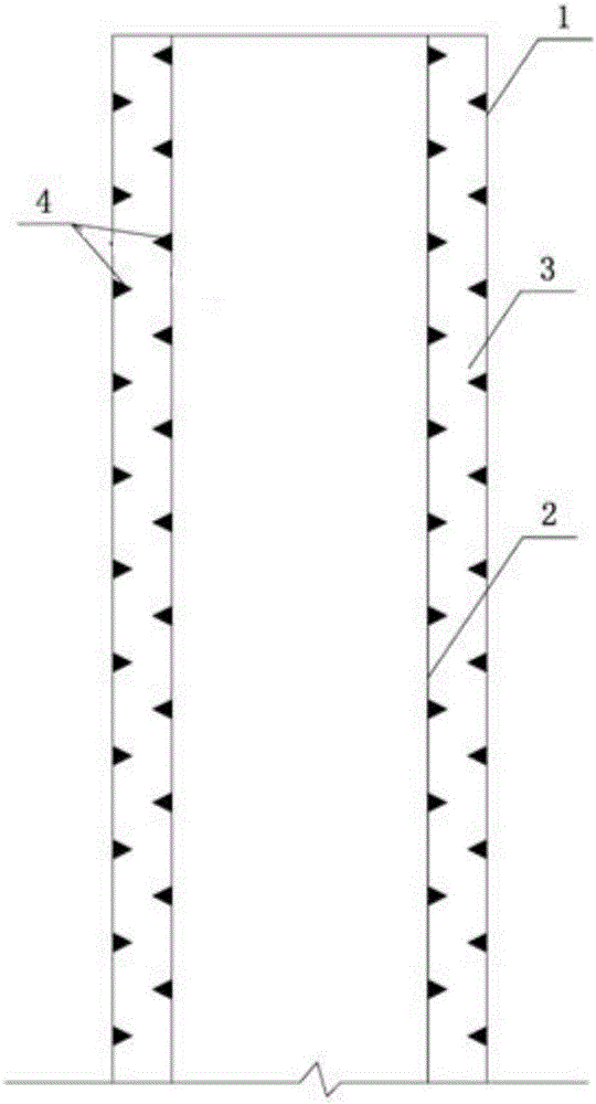 Double-toothed-connection-component inner double-walled pipe combination member and manufacturing method thereof