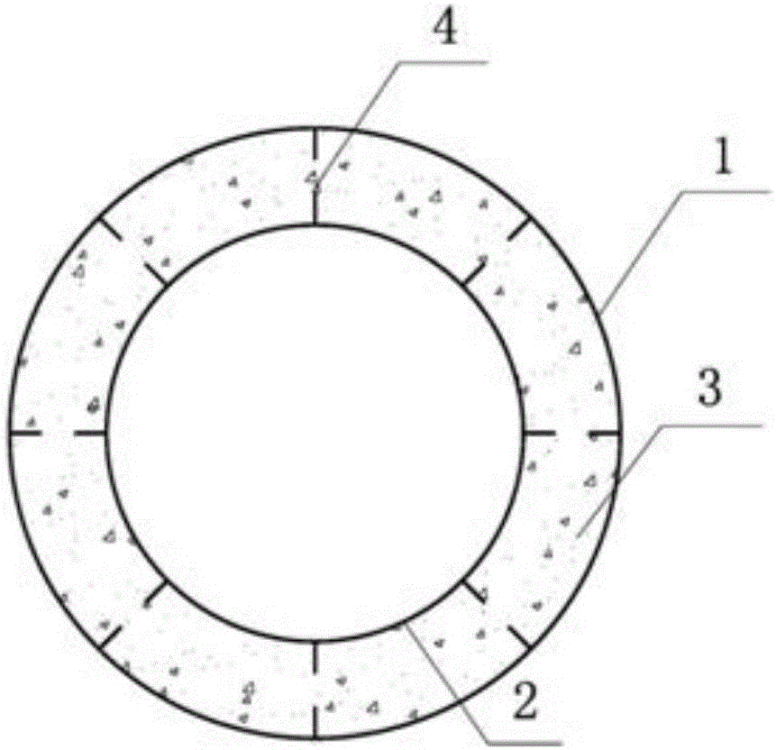 Double-toothed-connection-component inner double-walled pipe combination member and manufacturing method thereof