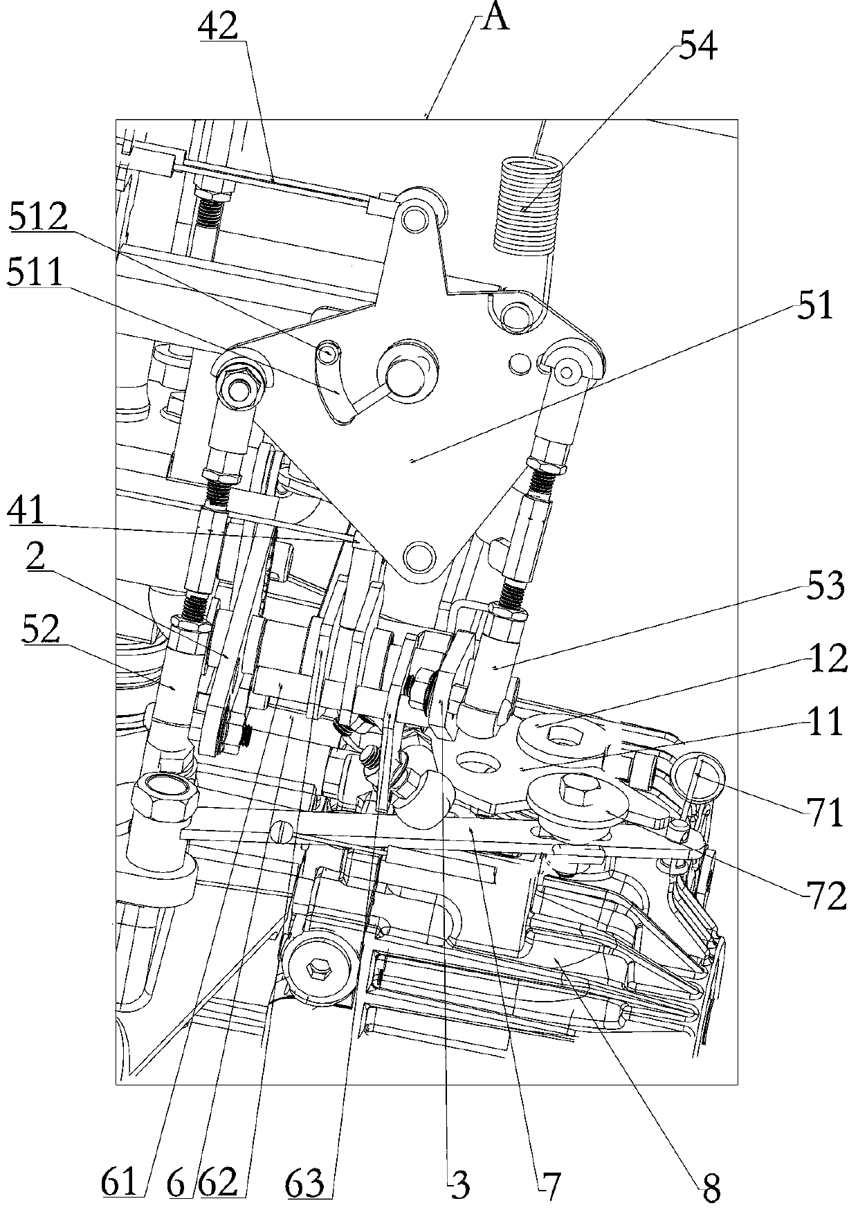 A hst control mechanism and agricultural machinery