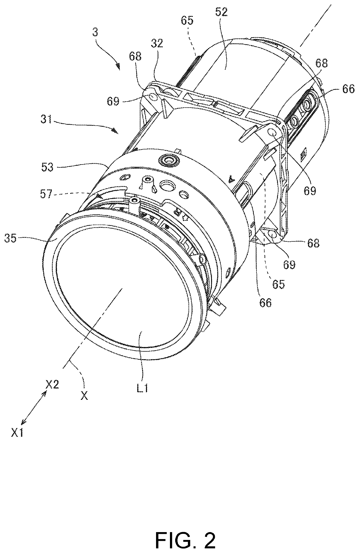 Projection lens and projector