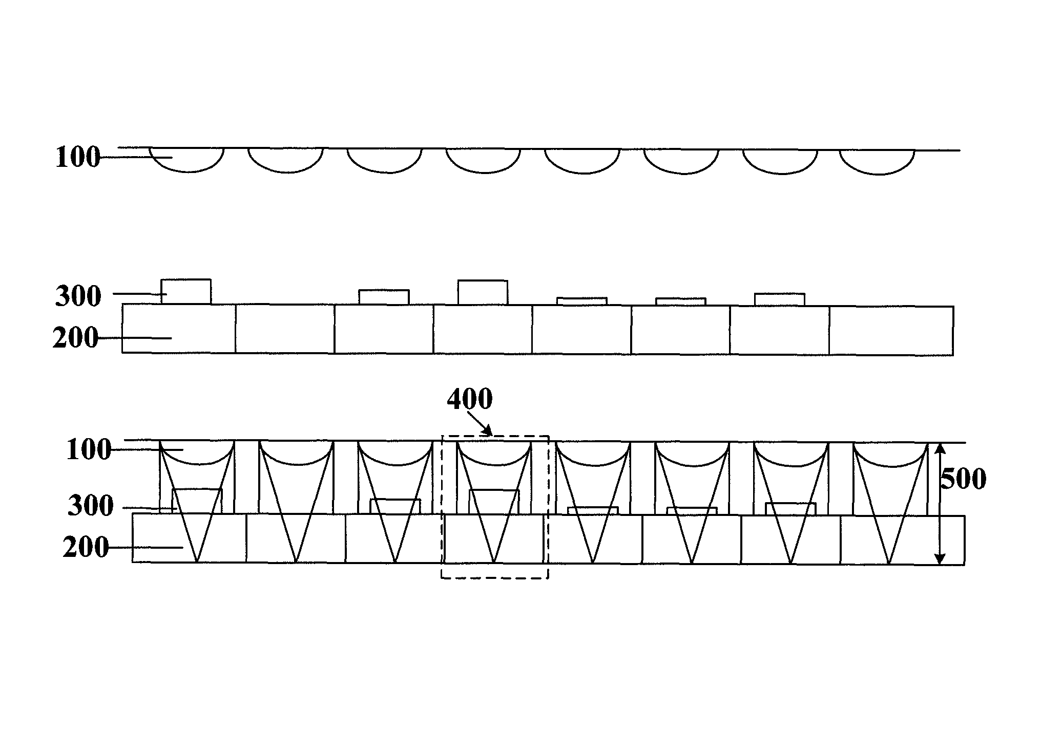 Wafer level bonding method for fabricating wafer level camera lenses